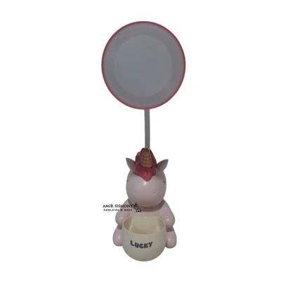 چراغ مطالعه و جا قلمی طرح یونیکورن