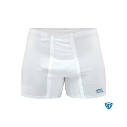 شورت پادار پنبه کش لیفه ای (پک 2 عددی) سفید