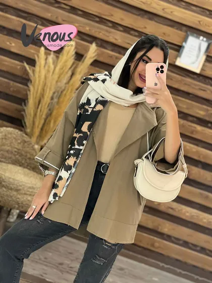مانتو لینن پانچ مغزی دوزی