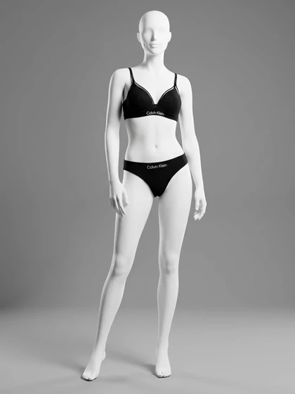 ست شورت و سوتین پوش آپ دار نخ پنبه هارنس دار نوشته کلوین کلاین Calvin klein فیتن Fitan