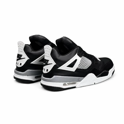 کتانی سایز بزرگ پا مردانه مدل جردن 4مشکی JORDAN 4