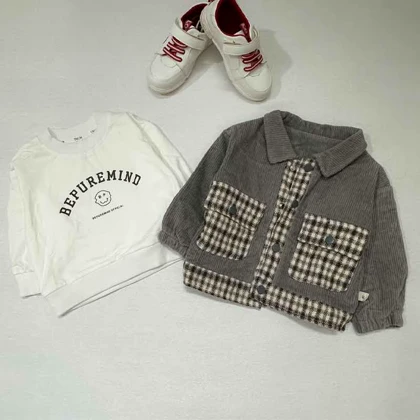 ست دوتیکه کت مخمل و بلوز بچه گانه وارداتی