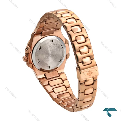 ساعت پتک فیلیپ زنانه رزگلد صفحه مشکی Patek-6600-L