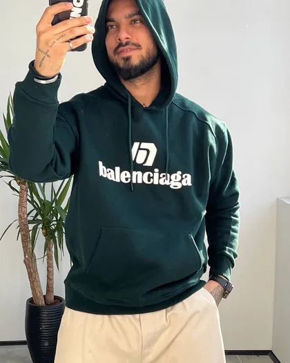 هودی سه نخ ضخیم BALENCIAGA رنگ سبز