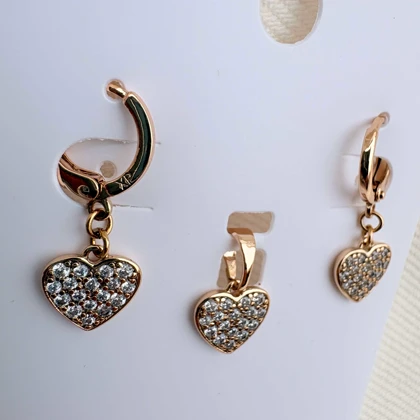 نیم ست قلب ژوپینگ قفل کلیپسی بدون زنجیر