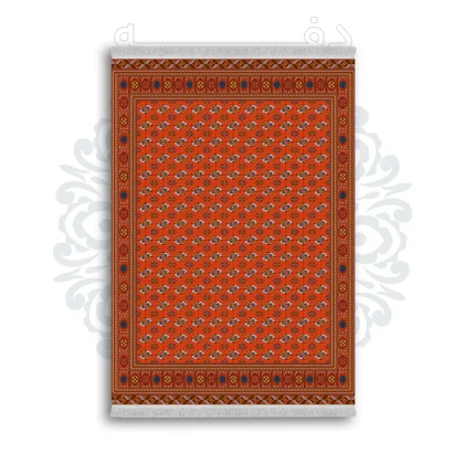 فرشینه از جنس پارچه هازان مخمل ترک طرح سنتی و مدرن برند دفه کد DAMG493