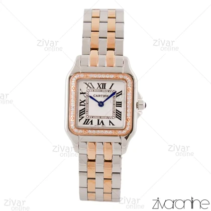 ساعت مچی کارتیر زنانه مدل پنته دورنگ رزگلد دور نگین 103809