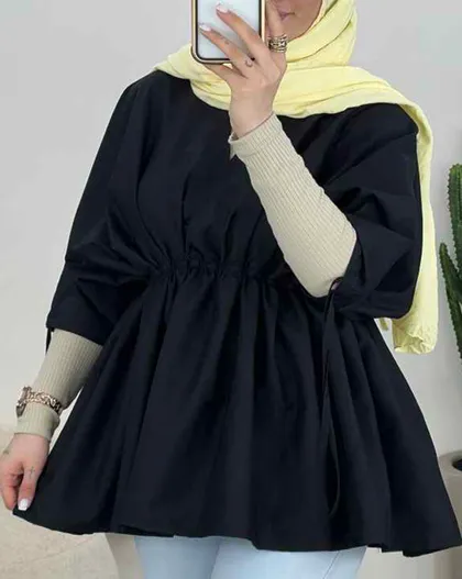 مانتو عروسکی کمر چین(2)کد3392