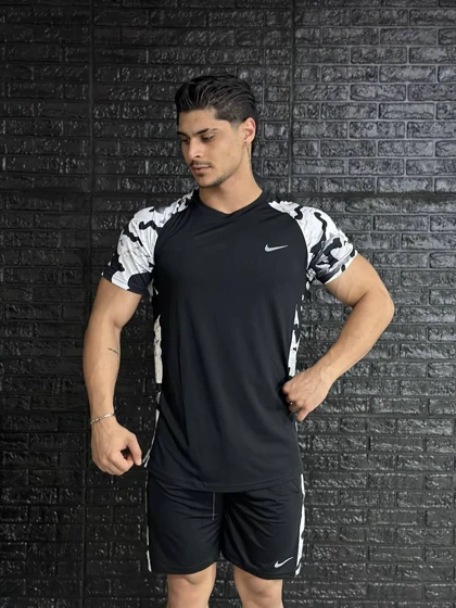 پکیج کد E1130 شامل تیشرت + شلوارک بغل چریکی با 5 رنگ خفن👌❤