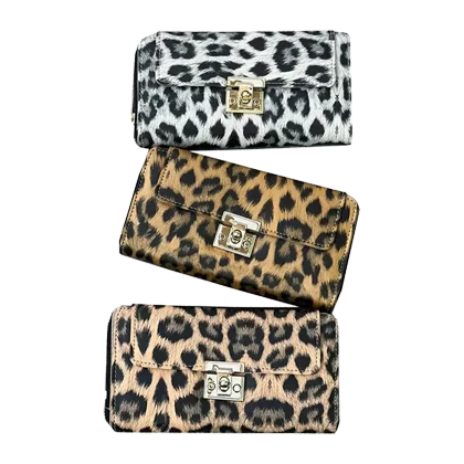 کیف پول زنانه و دخترانه پلنگی پیچی مدل MSN22-18