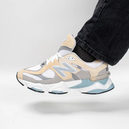 کتانی اسپرت مردانه مدل نیوبالانس 9060 NEW BALANCE رنگ طوسی کرم