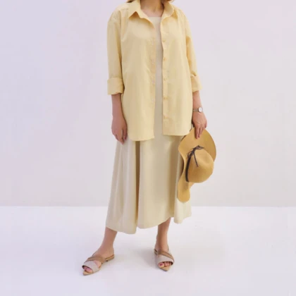 شومیز لینن زنانه راه راه وندا (Venda) سین استایل