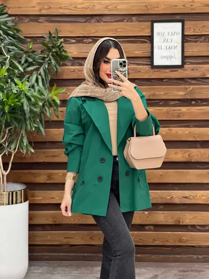 مانتو چهار دکمه جیب پاگن