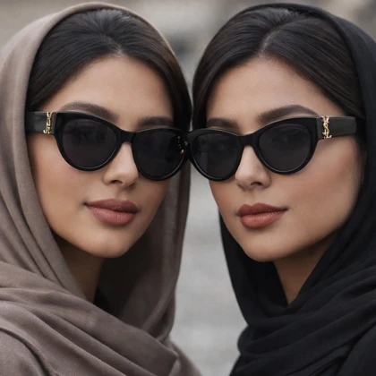 عینک آفتابی زنانه کارن بازار Karen Bazaar مدل TR2548 پلاریزه UV400