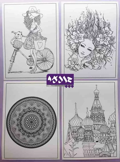 پک رنگ آمیزی بزرگسالان مدل رنگین کمان