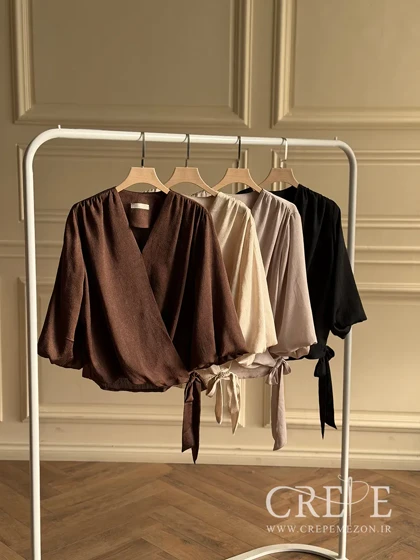 شومیز آستین پفی طرح پتینه