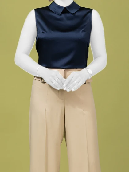 تاپ زنانه مجلسی ساتن کلاسیک نغمه