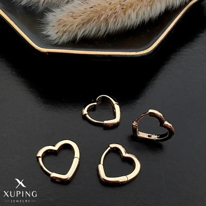 گوشواره ژوپینگ حلقه‌ای مدل قلبی