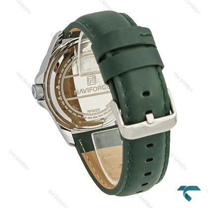 ساعت سبز نیوی فورس NF8023 بند جیر قاب استیل NaviForce-7675-G