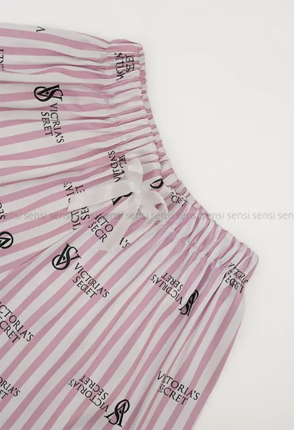 ست تاپ شلوارک ساتن یقه هفت کد1005471