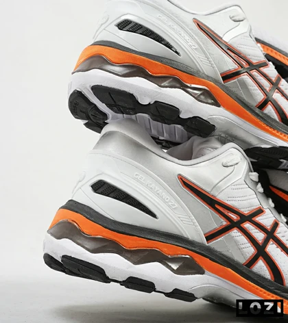 کتانی بزرگ پا طوسی نارنجی ASICS GEL-KAYANO 27