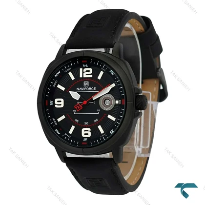 ساعت مچی نیوی فورس مردانه NF8078 مشکی بند جیر NaviForce-7740-G