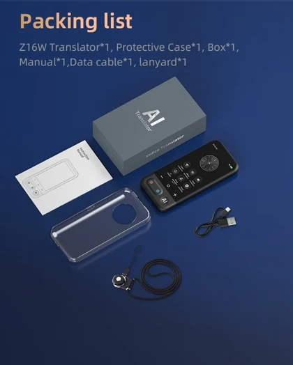 مترجم هوش مصنوعی مدل Z16 ترجمه آفلاین و آنلاین 139 زبان (شامل فارسی آفلاین)