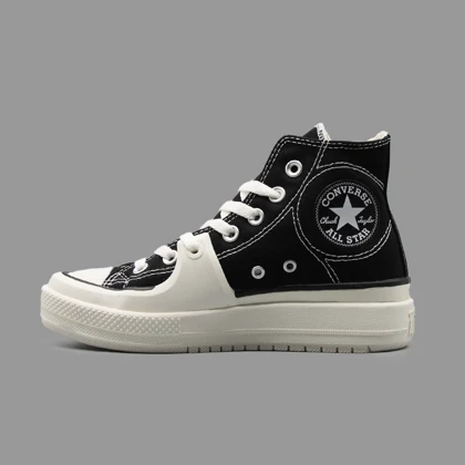 کانورس کانستراکت مشکی ساق‌دار Converse Construct Black Hightop