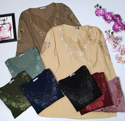 شومیز گیپوردار مدل مهگل کد 50272