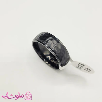 انگشتر مردانه کارتیه مدل طرحدار فول مشکی کد 450