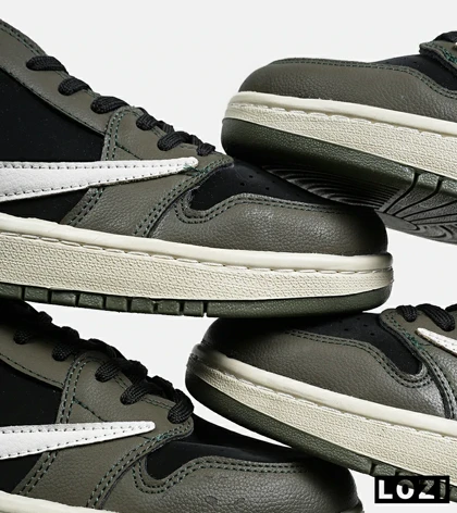 کفش کتانی مردانه مشکی سبز سفید NIKE travis scott