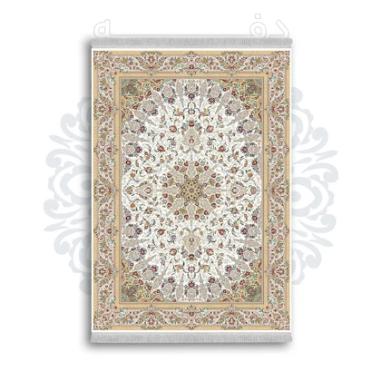 *جدید* فرشینه از جنس پارچه شانل مخمل ترک طرح فانتزی برند دفه کد 1343
