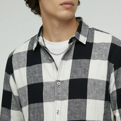 پیراهن آستین بلند چهارخونه ZARA