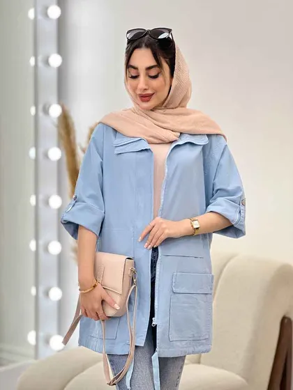 مانتو جلو زیپ پایین گت