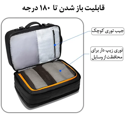 کیف مسافرتی 35L کوله پشتی لپ تاپ 15.6 اینچی اورجینال بنج BANGE 1908