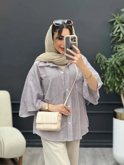شومیز راه راه نگار