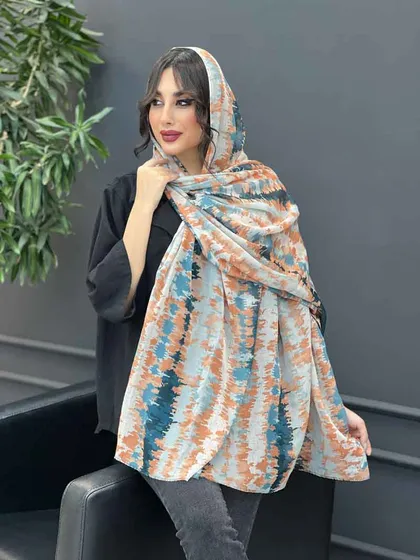 شال آبرنگی حریرنخ
