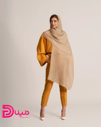 شال پلیسه مربعی تابستانه