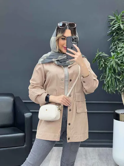 مانتو سه جیب پایین پاگن آیدا