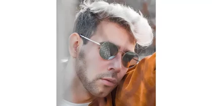 عینک آفتابی هاکرز مدل Silver Green Gradient Moma