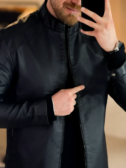 کت چرم مشکی 2012