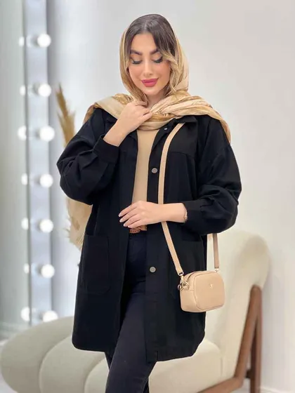 مانتو دو جیب برش‌دار سرو