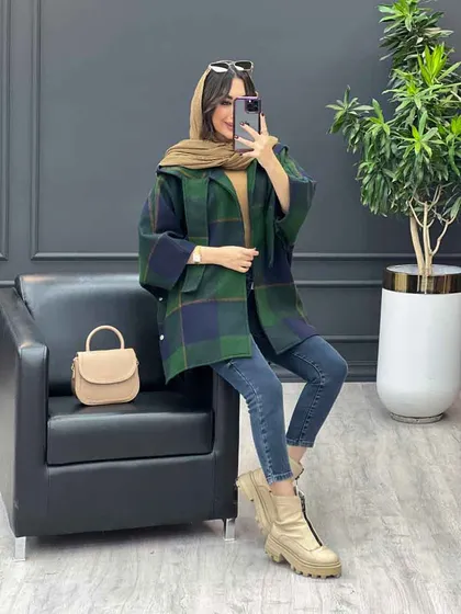 پالتو خفاشی بغل دکمه