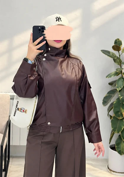 بامبر جکت چرم