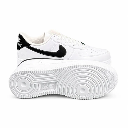کفش کتانی مردانه مدل نایک ایرفورس 1 سفید مشکی Nike air force