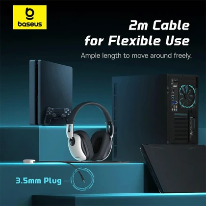 هدست و هدفون سیمی گیمینگ جک 3.5 میلی‌متری بیسوس GoPlay 1 Max