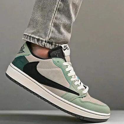 نایک ایر جردن 1 بدون ساق تراویس اسکات گرین (Nike Air Jordan 1 Low Travis Scott )