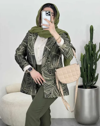کت مزونی یقه آمریکایی(2)کد3369