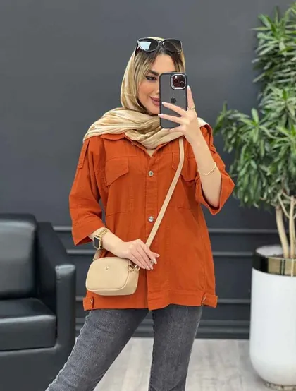 مانتو سرشانه پاگن دو جیب