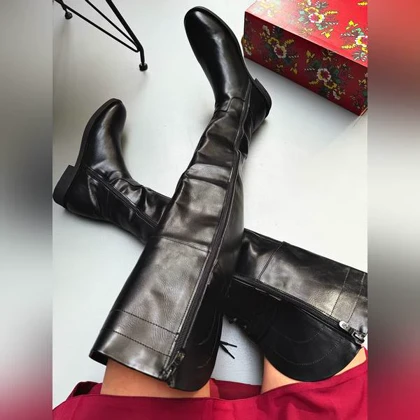 بوت بالای زانو پشت‌بندی